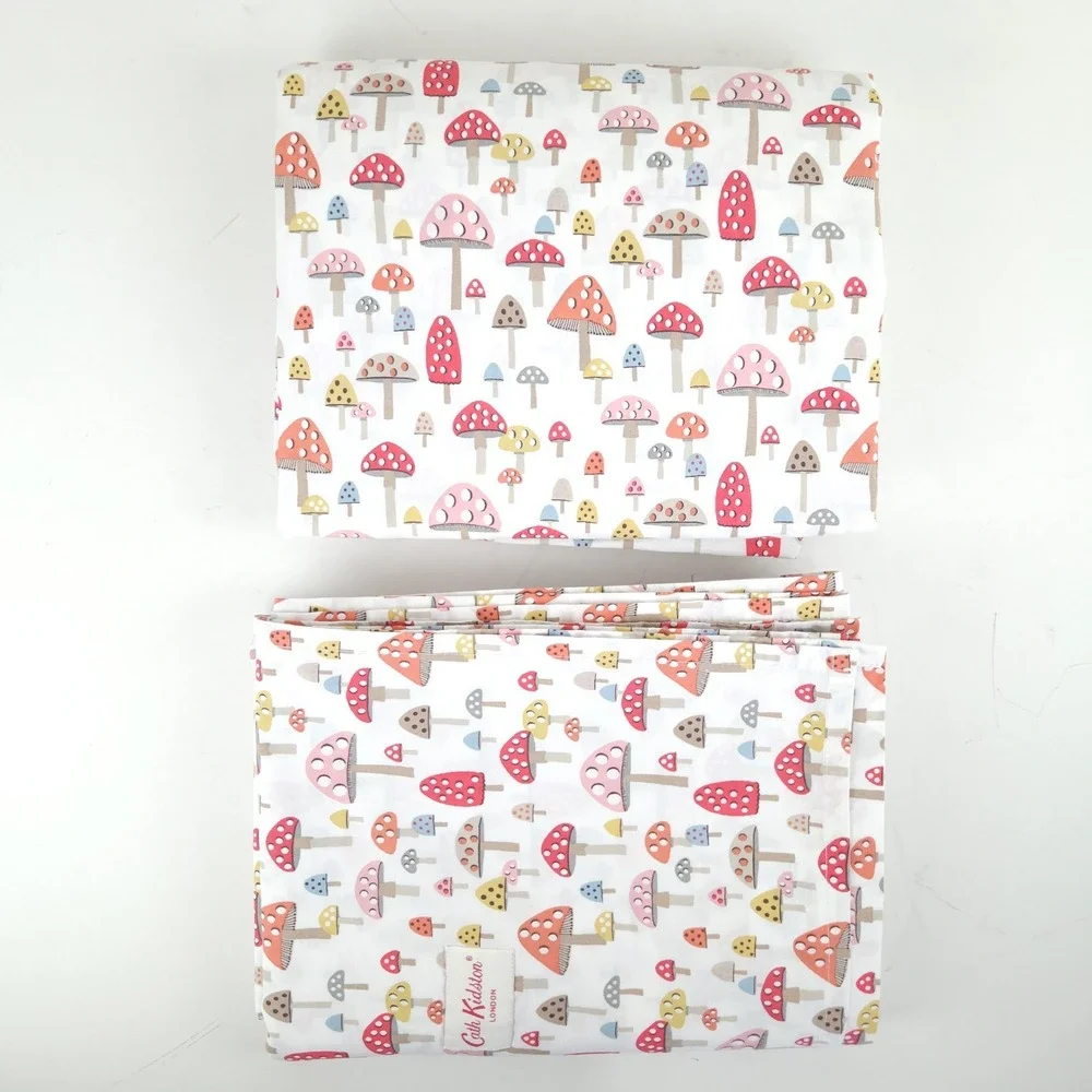Cath Kidston Mushroom CAL KING Flat Fitted 2pc Sheet 16
